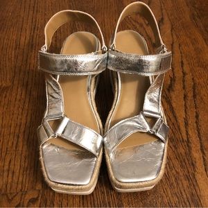 Marc Fisher Silver Wedges